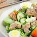 Delicious canned cod liver salad