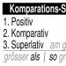 Degrees of comparison of adjectives in German